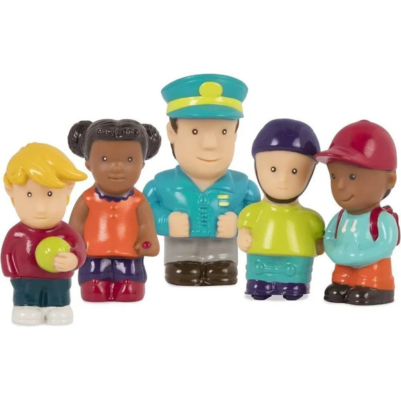 Light-Up Yellow Bus 5 Toy Figures Realistic Sounds Folding  Stop Sign 18 Month - Picture 3 of 5